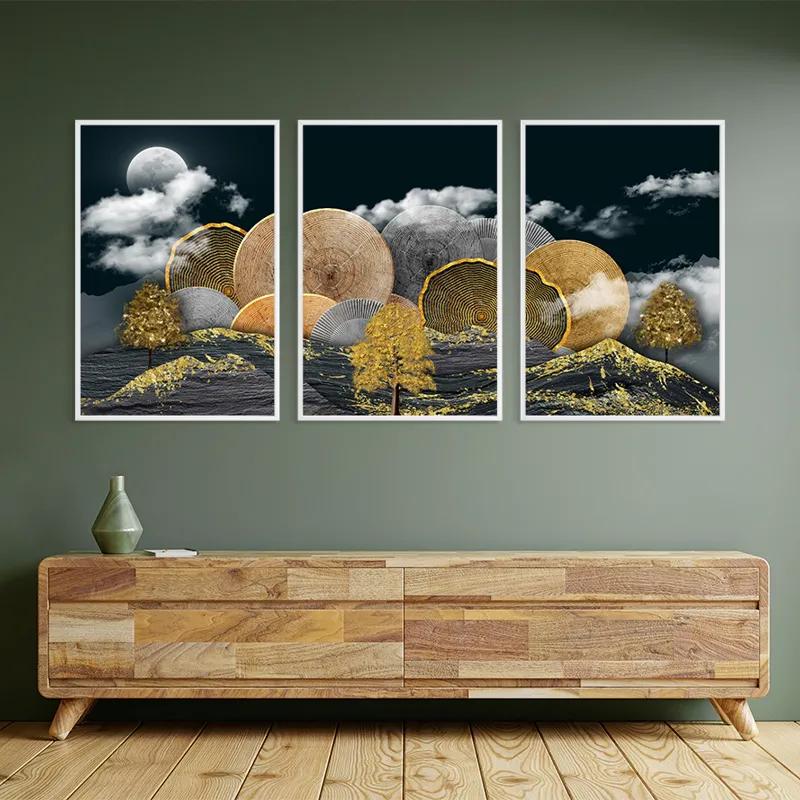 Картина на многоплатна основа Circle Over The Mountain mockup 2