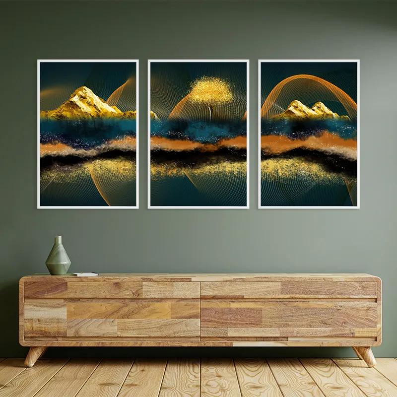 Картина на многоплатна основа Mountain Waves mockup 2