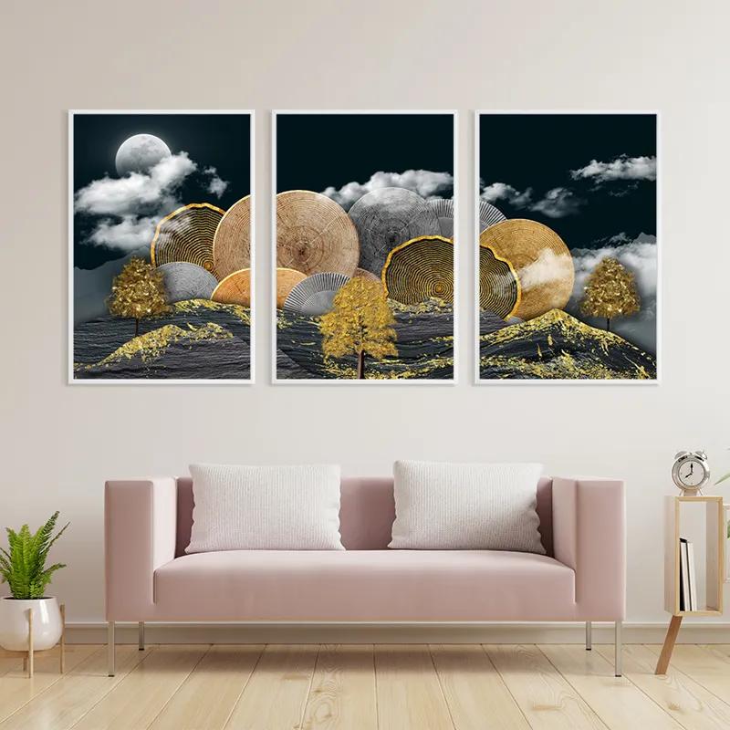 Картина на многоплатна основа Circle Over The Mountain mockup 3