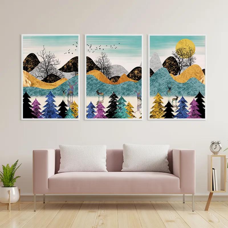 Картина на многоплатна основа Color Mountain mockup 3