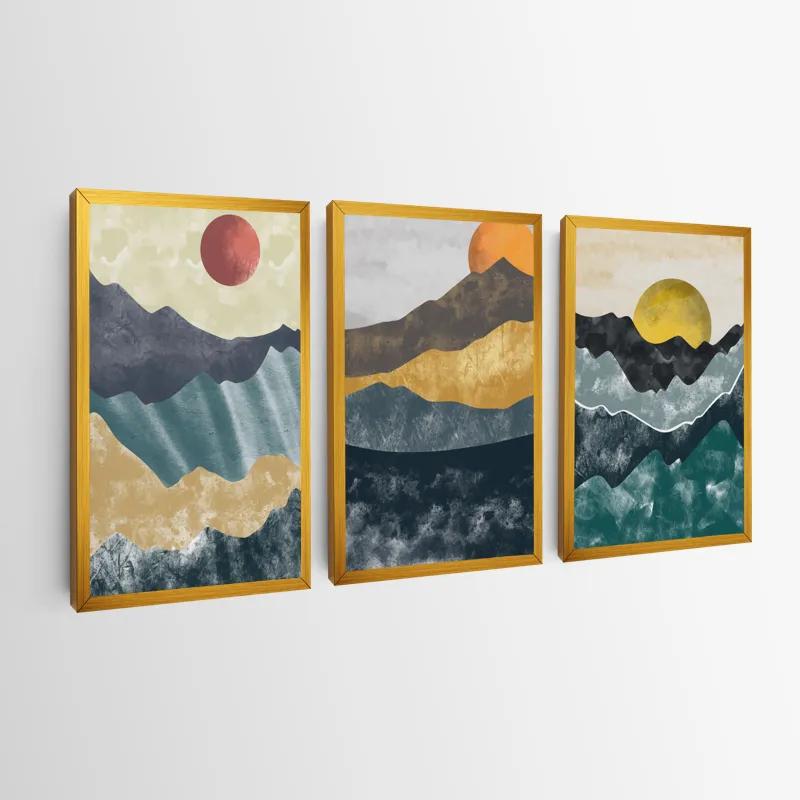 Картина на многоплатна основа Mountain Sun Set mockup 0