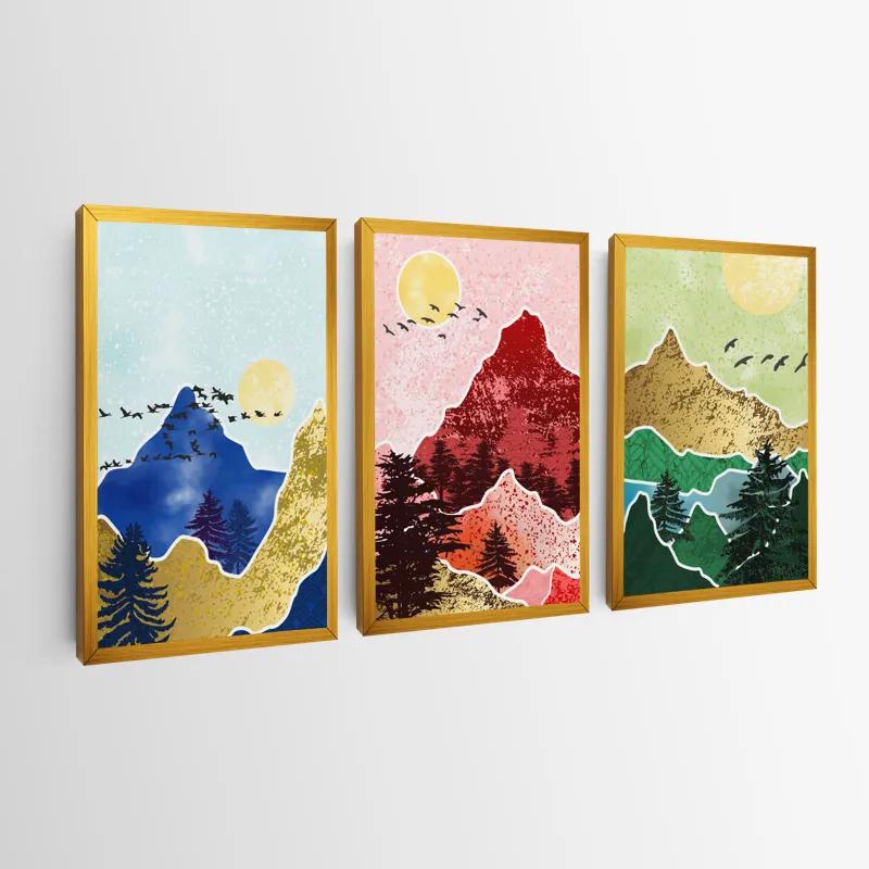 Картина на многоплатна основа Mountainirds Set mockup 0