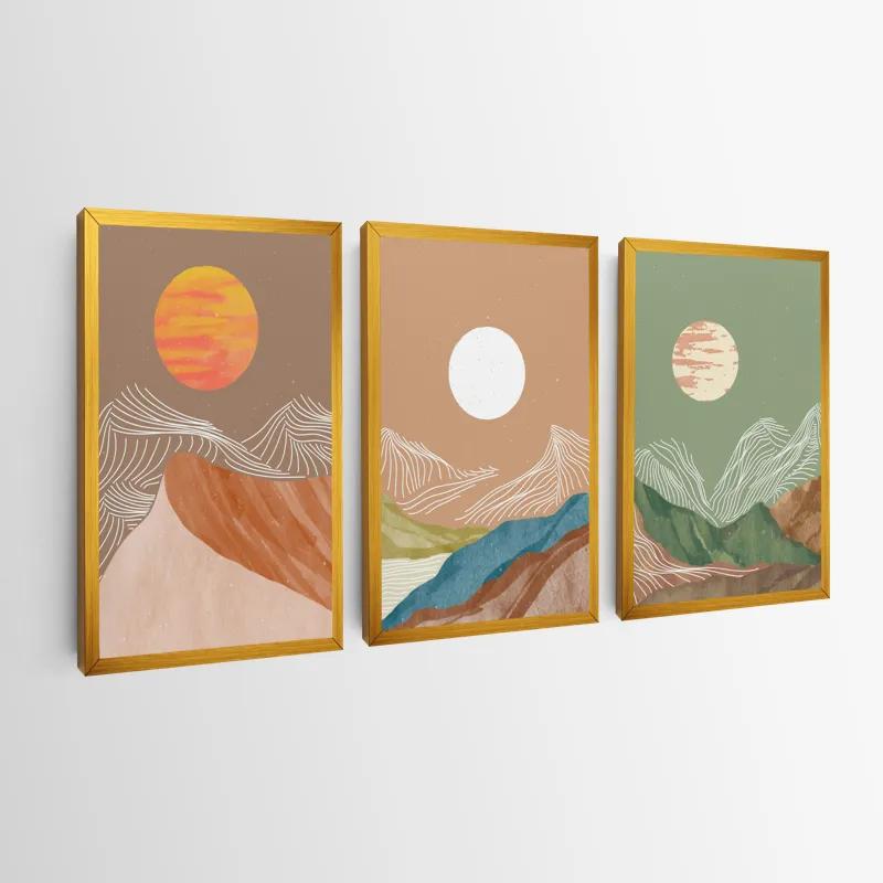 Картина на многоплатна основа White Moon Set mockup 0