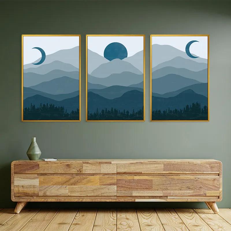 Картина на многоплатна основа Blue Sun Mountain mockup 2