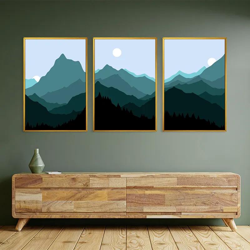 Картина на многоплатна основа Green Mountain mockup 2