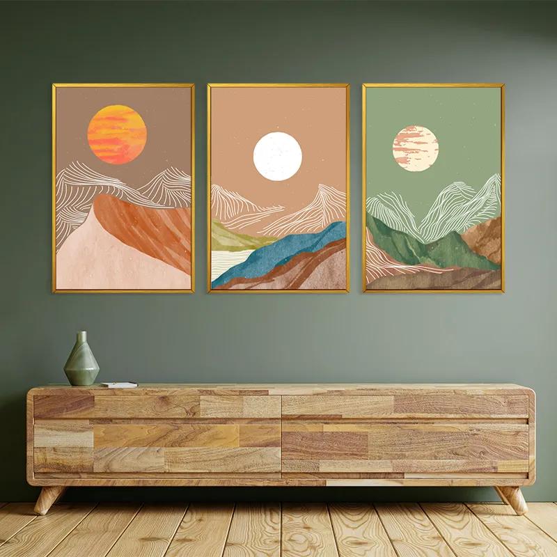 Картина на многоплатна основа White Moon Set mockup 2