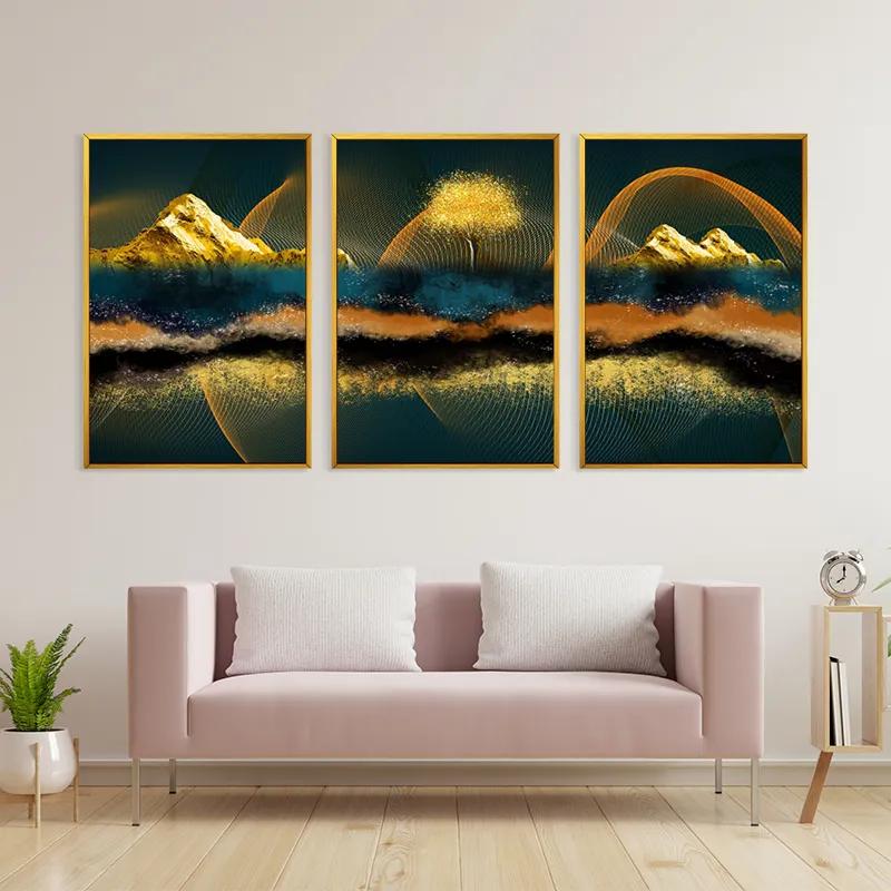 Картина на многоплатна основа Mountain Waves mockup 3