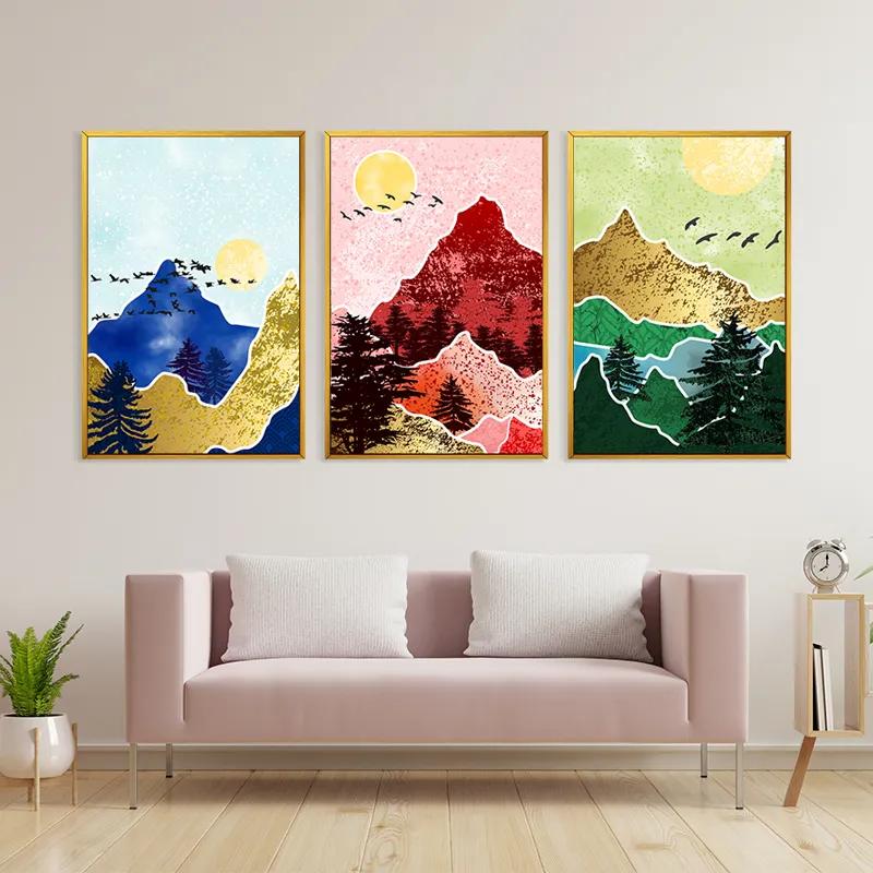 Картина на многоплатна основа Mountainirds Set mockup 3