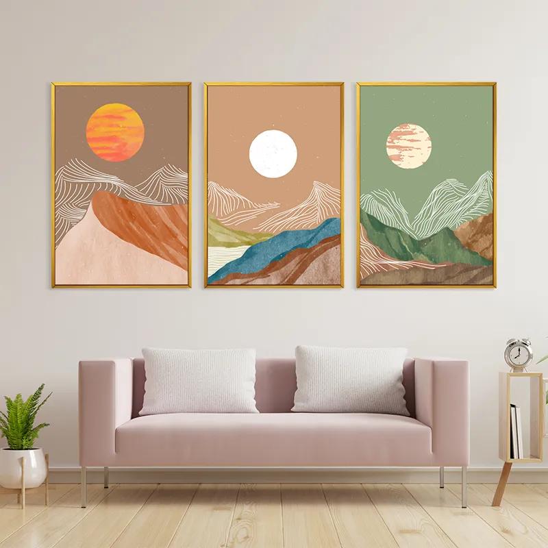 Картина на многоплатна основа White Moon Set mockup 3