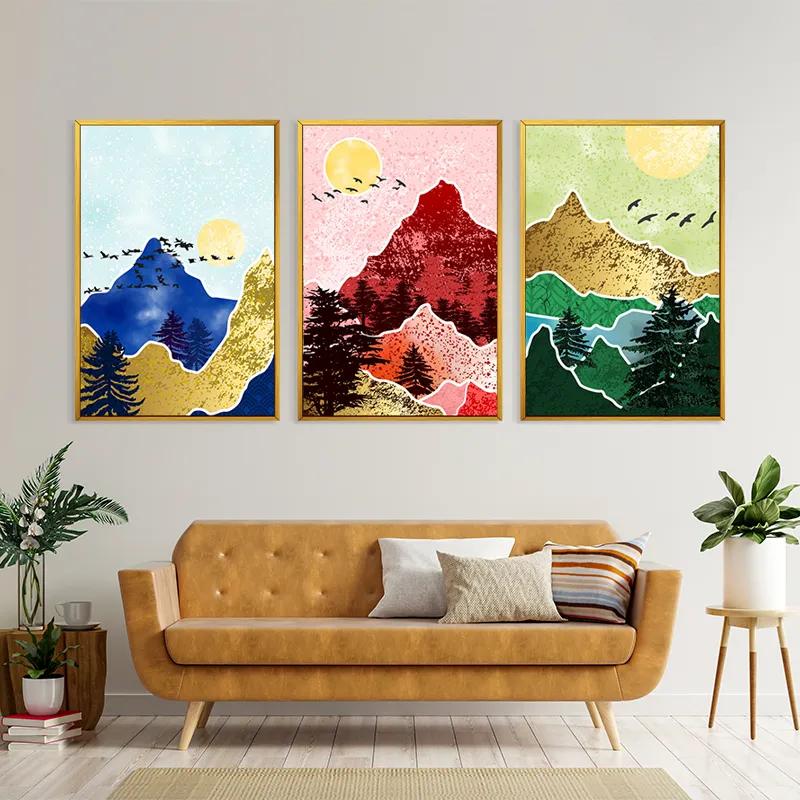 Картина на многоплатна основа Mountainirds Set mockup 4