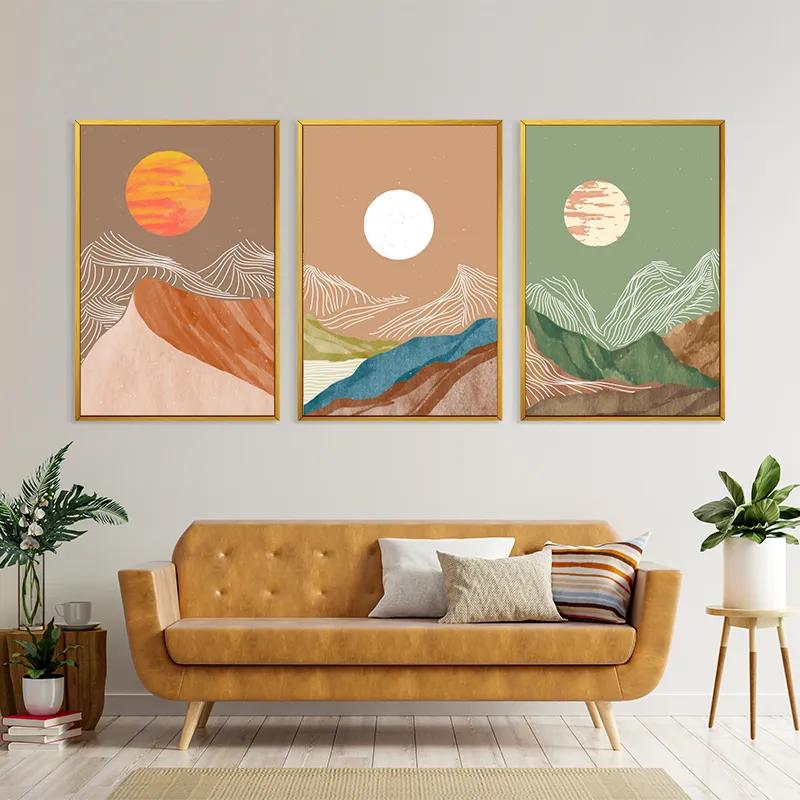 Картина на многоплатна основа White Moon Set mockup 4