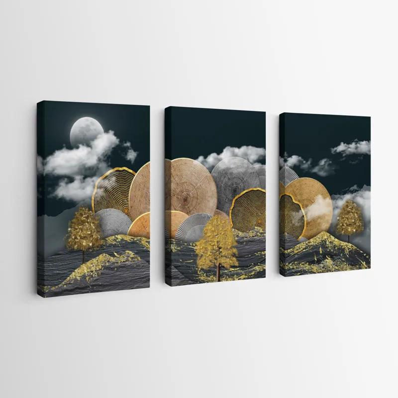 Картина на многоплатна основа Circle Over The Mountain mockup 0