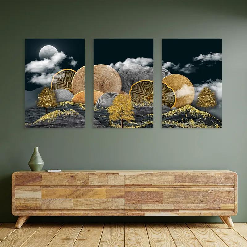 Картина на многоплатна основа Circle Over The Mountain mockup 2