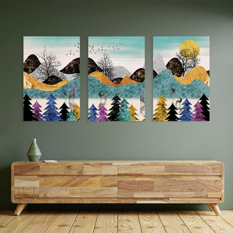 Картина на многоплатна основа Color Mountain mockup 2