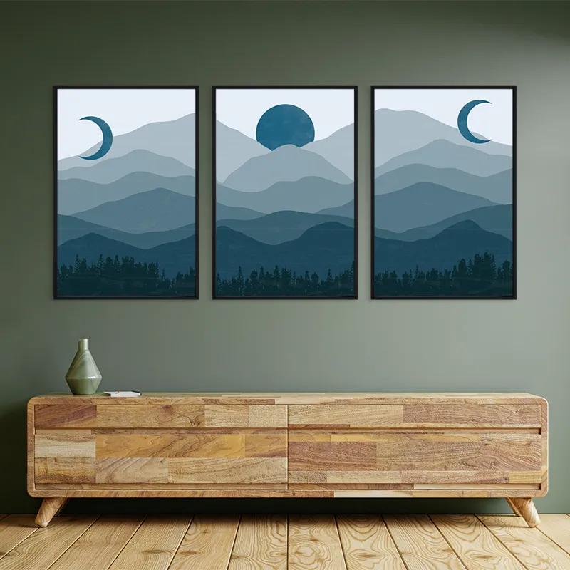 Картина на многоплатна основа Blue Sun Mountain mockup 2