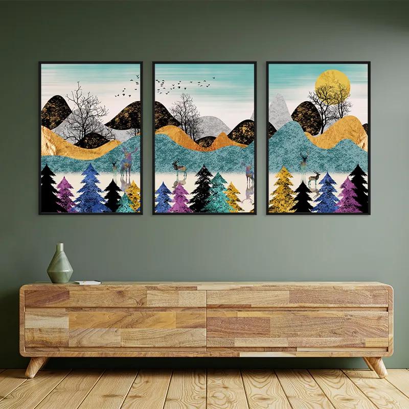 Картина на многоплатна основа Color Mountain mockup 2