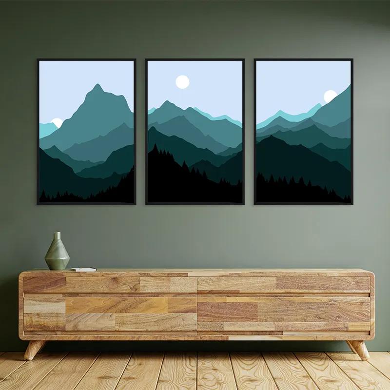 Картина на многоплатна основа Green Mountain mockup 2