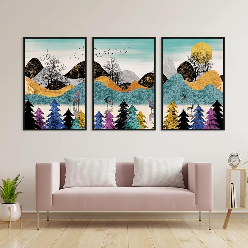 Картина на многоплатна основа Color Mountain mockup 3