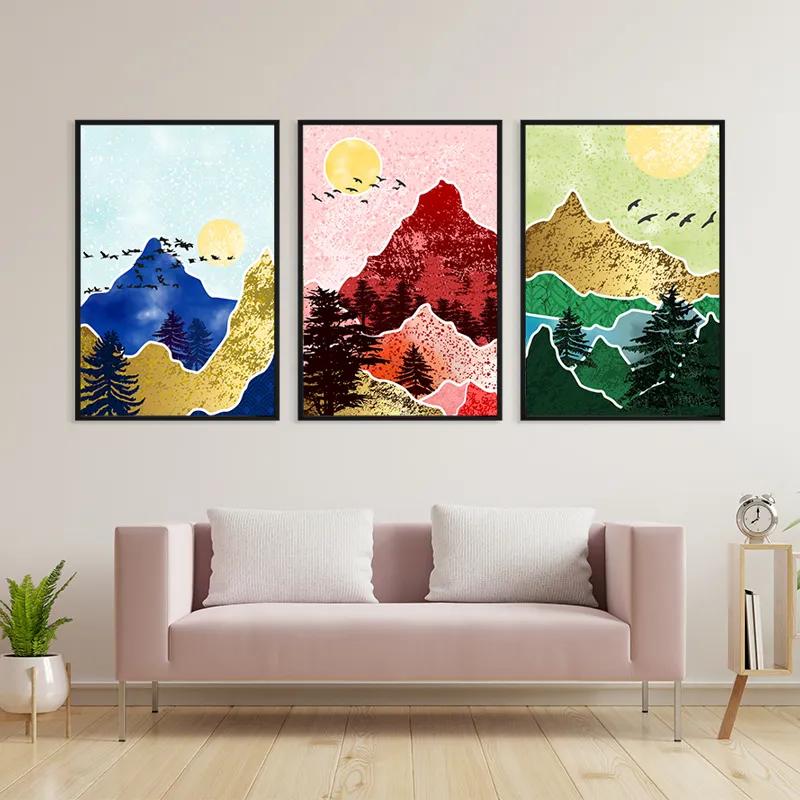 Картина на многоплатна основа Mountainirds Set mockup 3