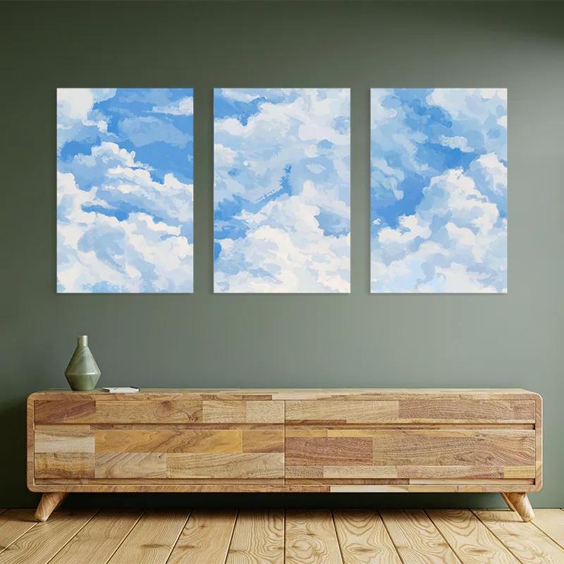 Картина на многоплатна основа Clouds Set mockup 2