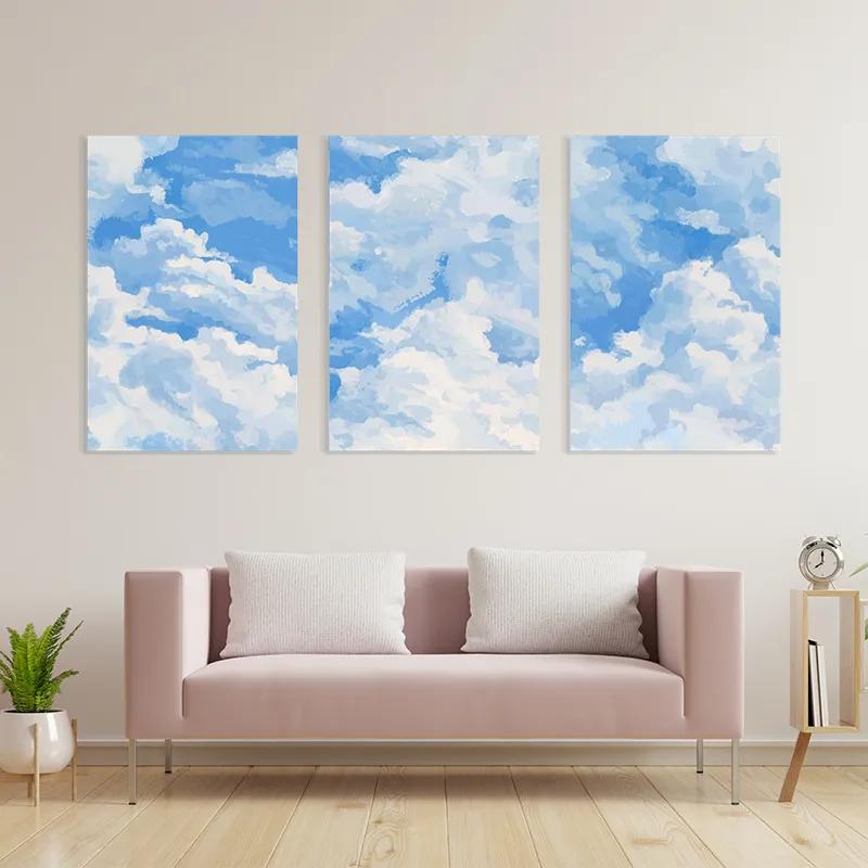 Картина на многоплатна основа Clouds Set mockup 3