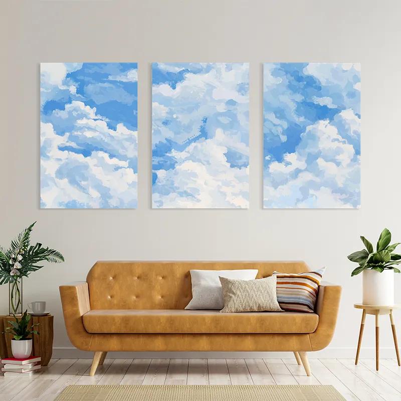 Картина на многоплатна основа Clouds Set mockup 4
