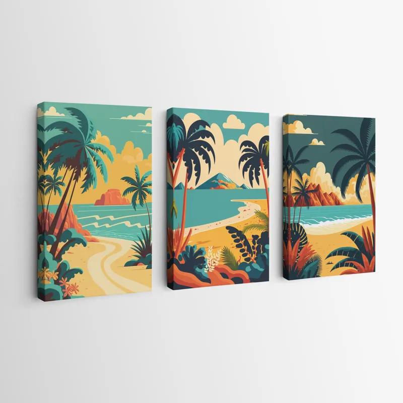 Картина на многоплатна основа Beach Palm mockup 0