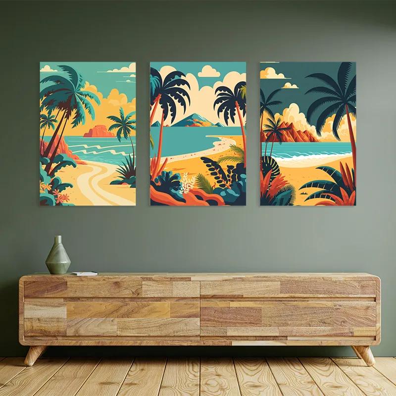 Картина на многоплатна основа Beach Palm mockup 2