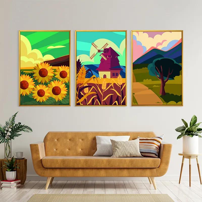 Картина на многоплатна основа Ruralrt Set mockup 4