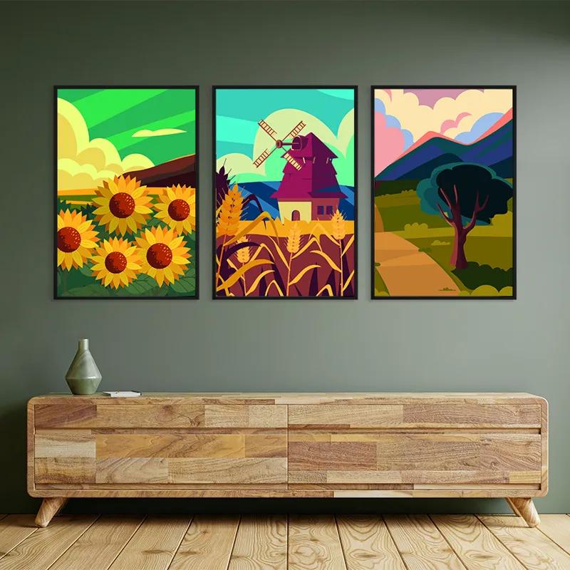 Картина на многоплатна основа Ruralrt Set mockup 2