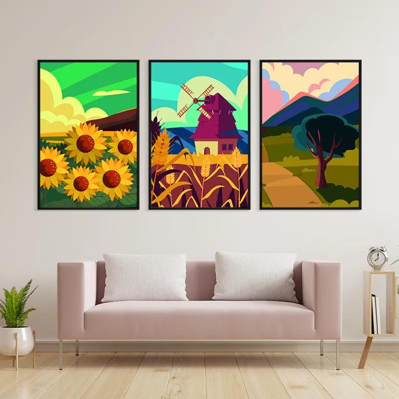 Картина на многоплатна основа Ruralrt Set mockup 3