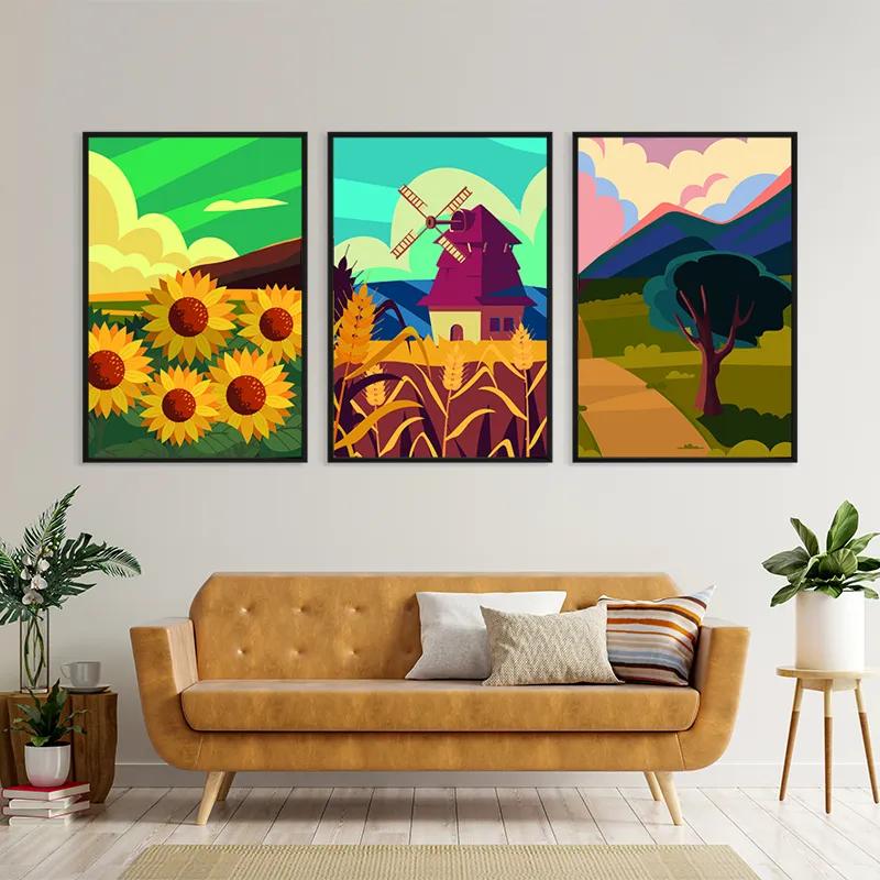 Картина на многоплатна основа Ruralrt Set mockup 4