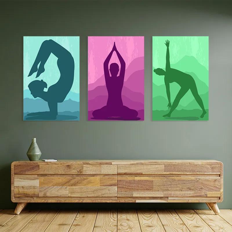 Картина на многоплатна основа Yoga Set mockup 2