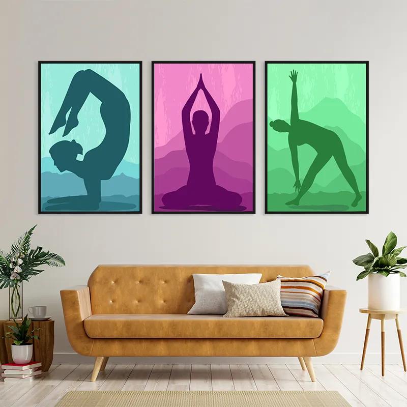 Картина на многоплатна основа Yoga Set mockup 4