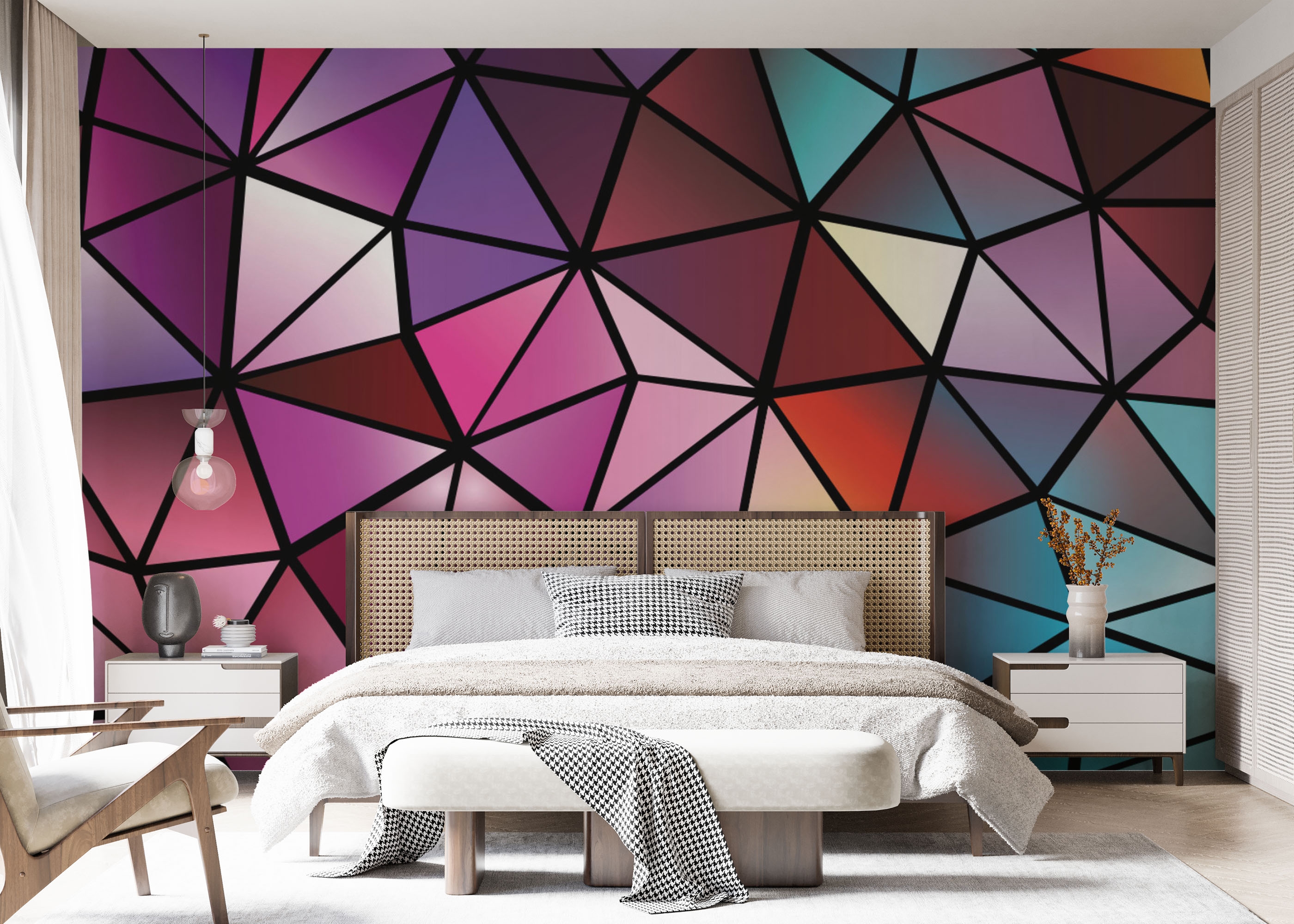 Фототапет Abstract Mosaic Triangle с геометрични форми