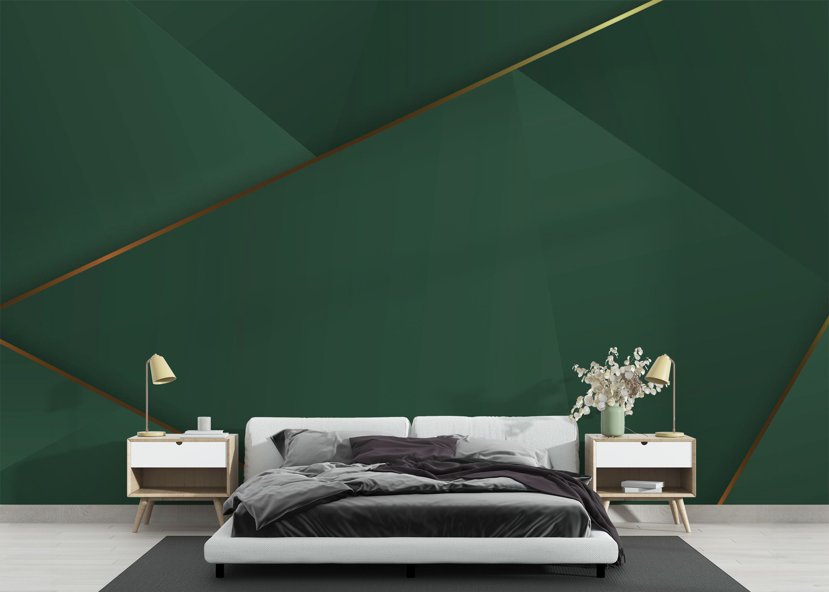 Gold 3d Triangle Line mockup 3