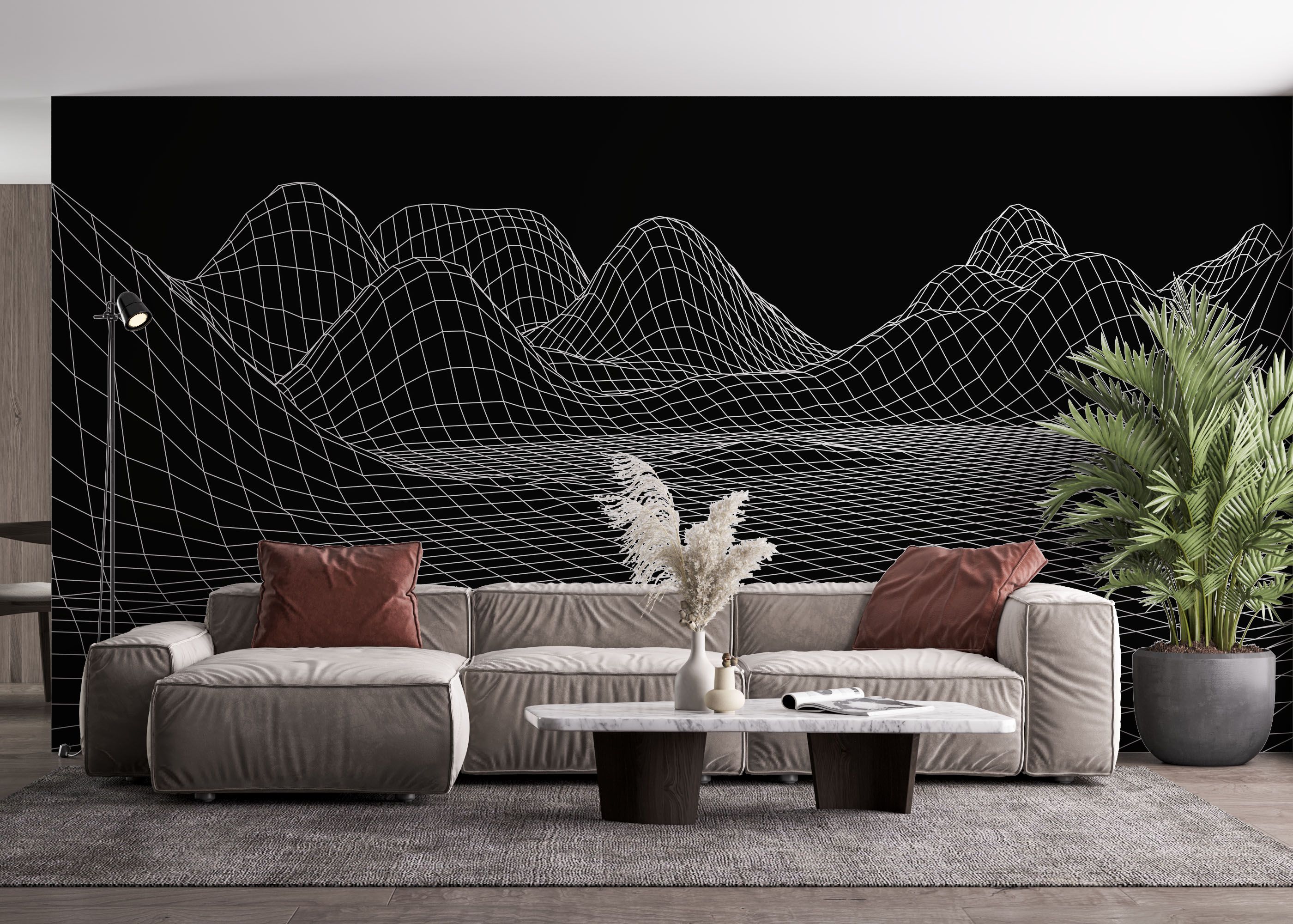 Black 3d Hill Line mockup 4