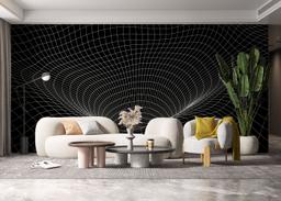 Black 3d Hole Line mockup 6