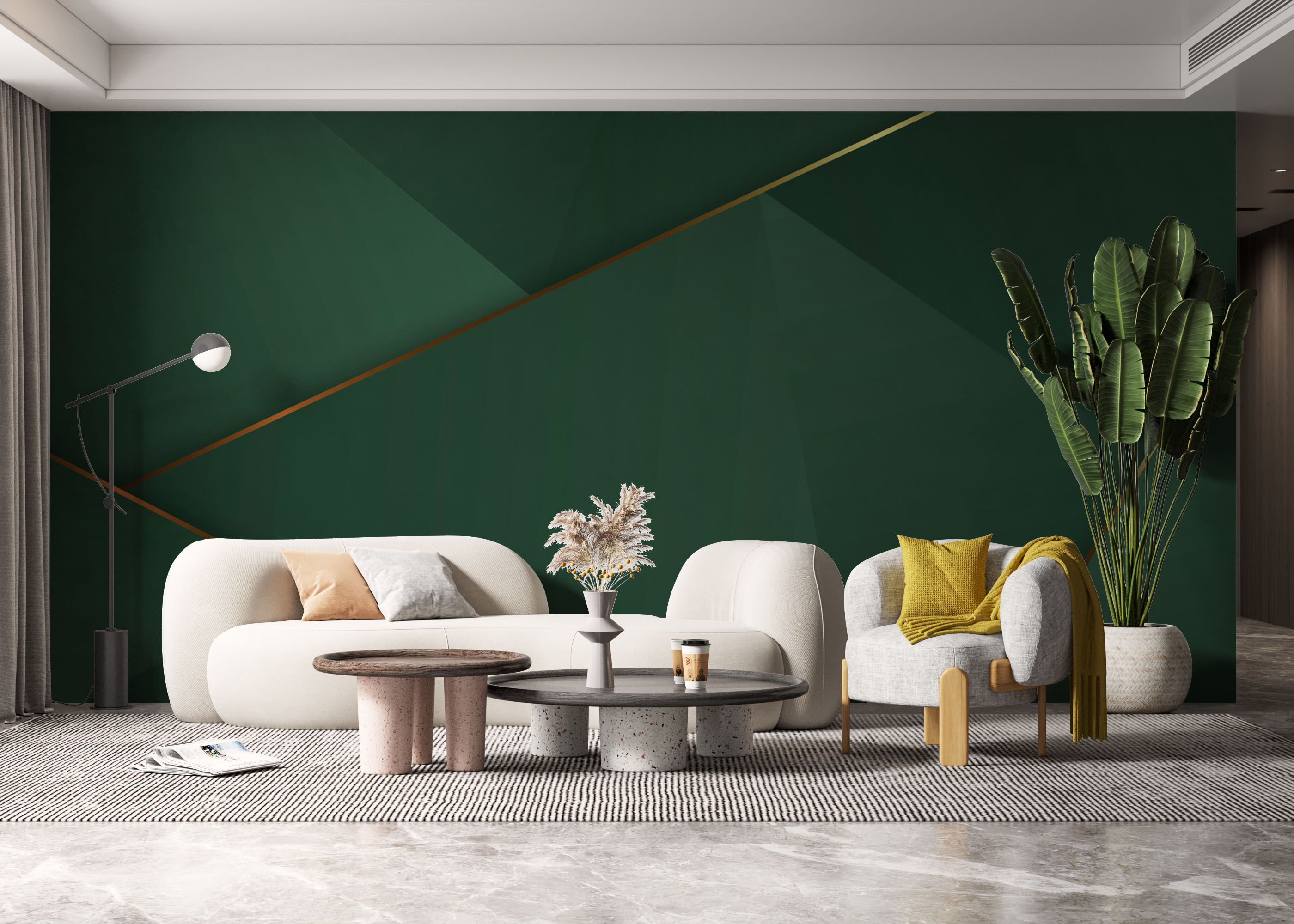 Gold 3d Triangle Line mockup 6