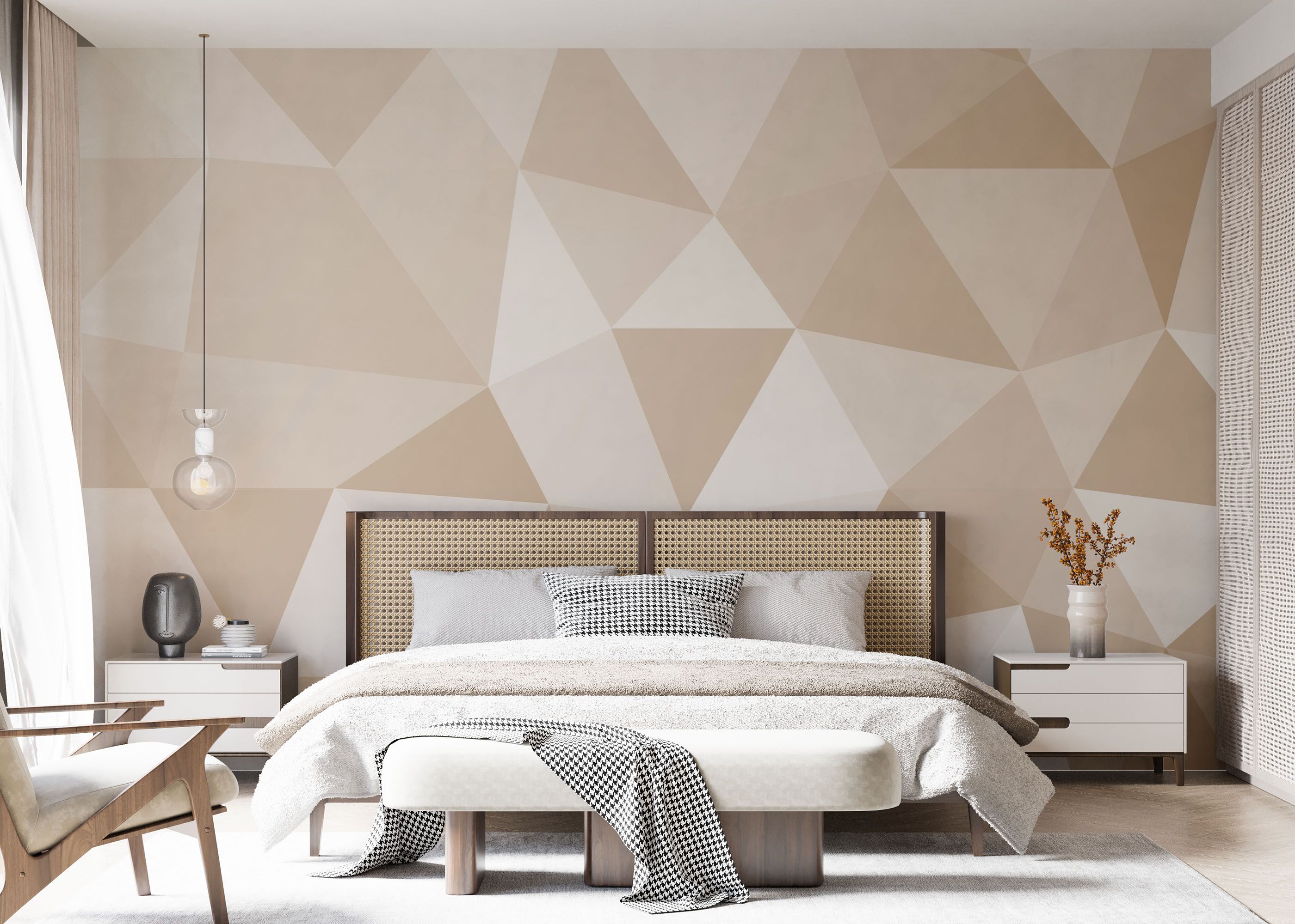 Cream Triangle Art mockup 7