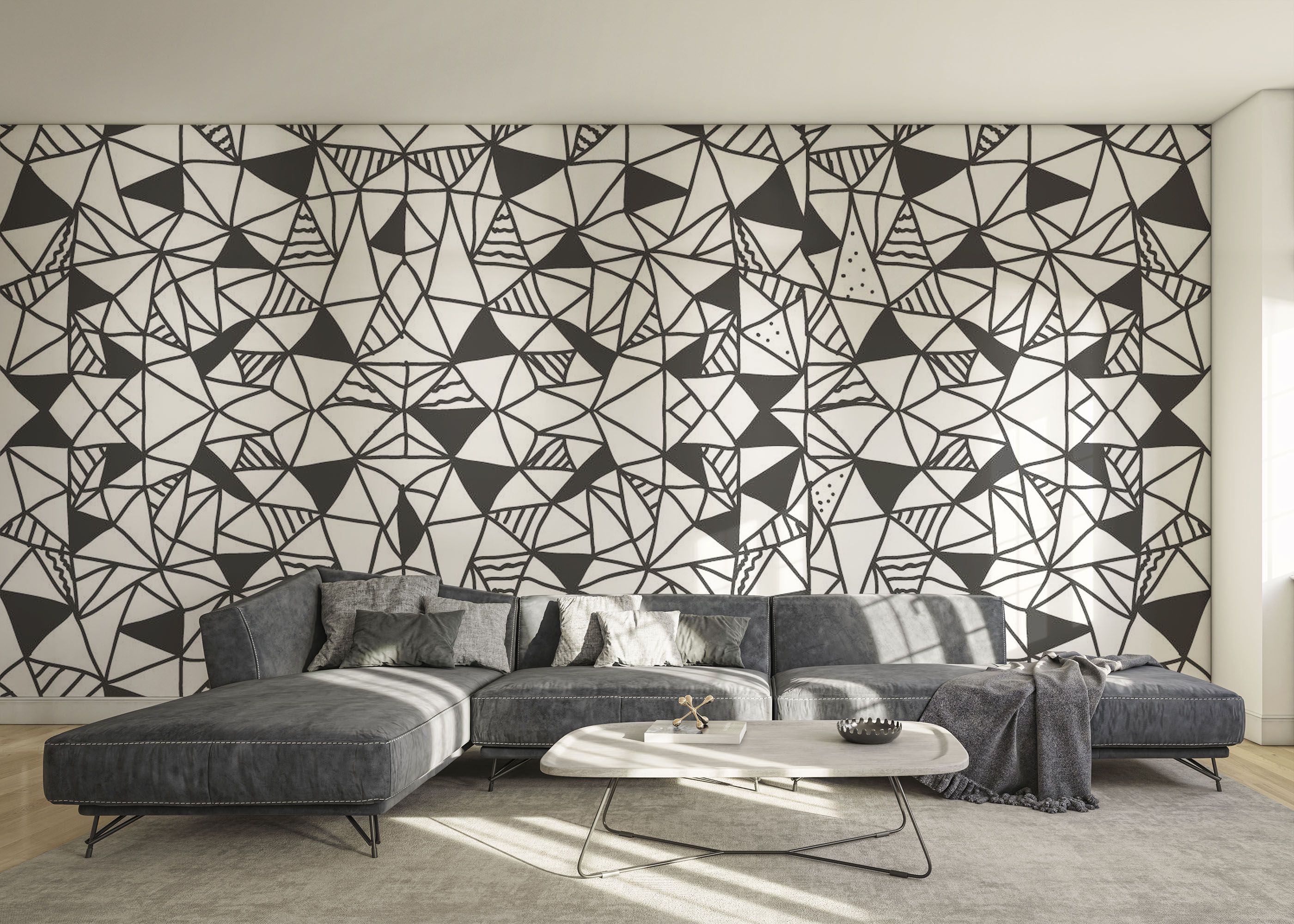 Black Triangles Pattern mockup 0