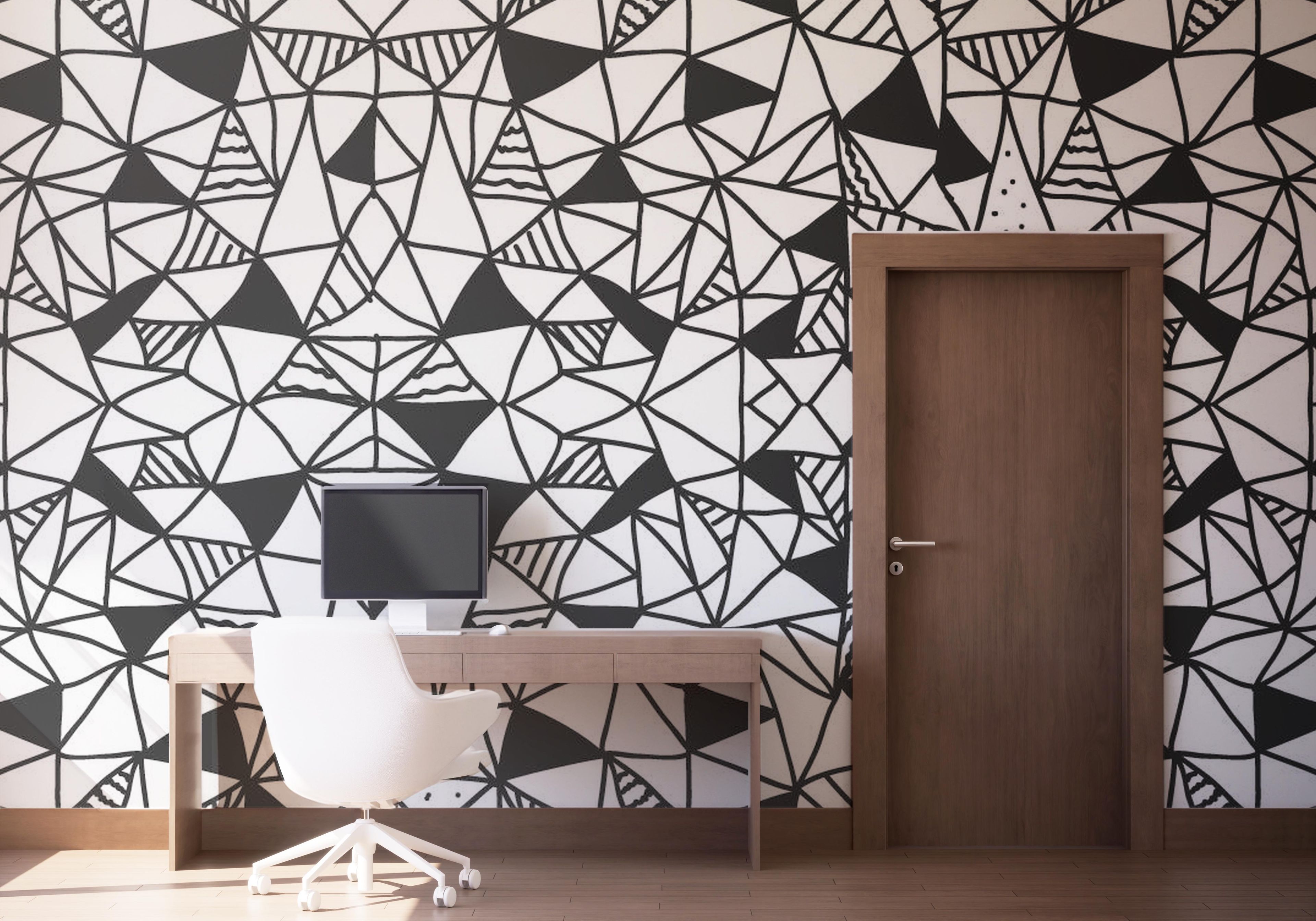 Black Triangles Pattern mockup 1