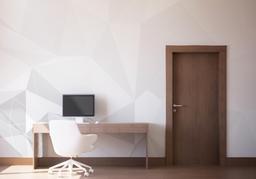 Grey Triangle Wall mockup 1