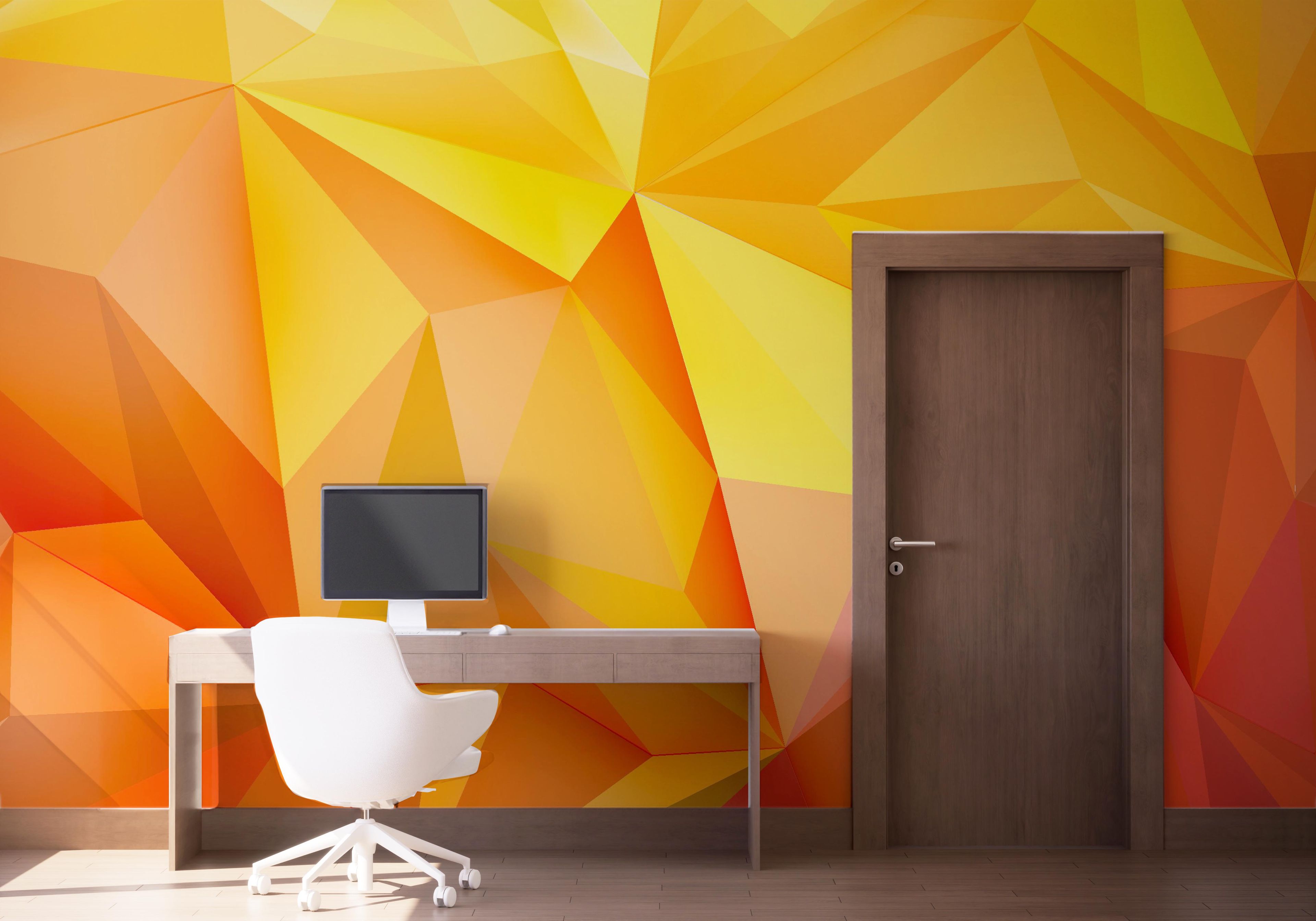 Yellow Orange Triangle mockup 1