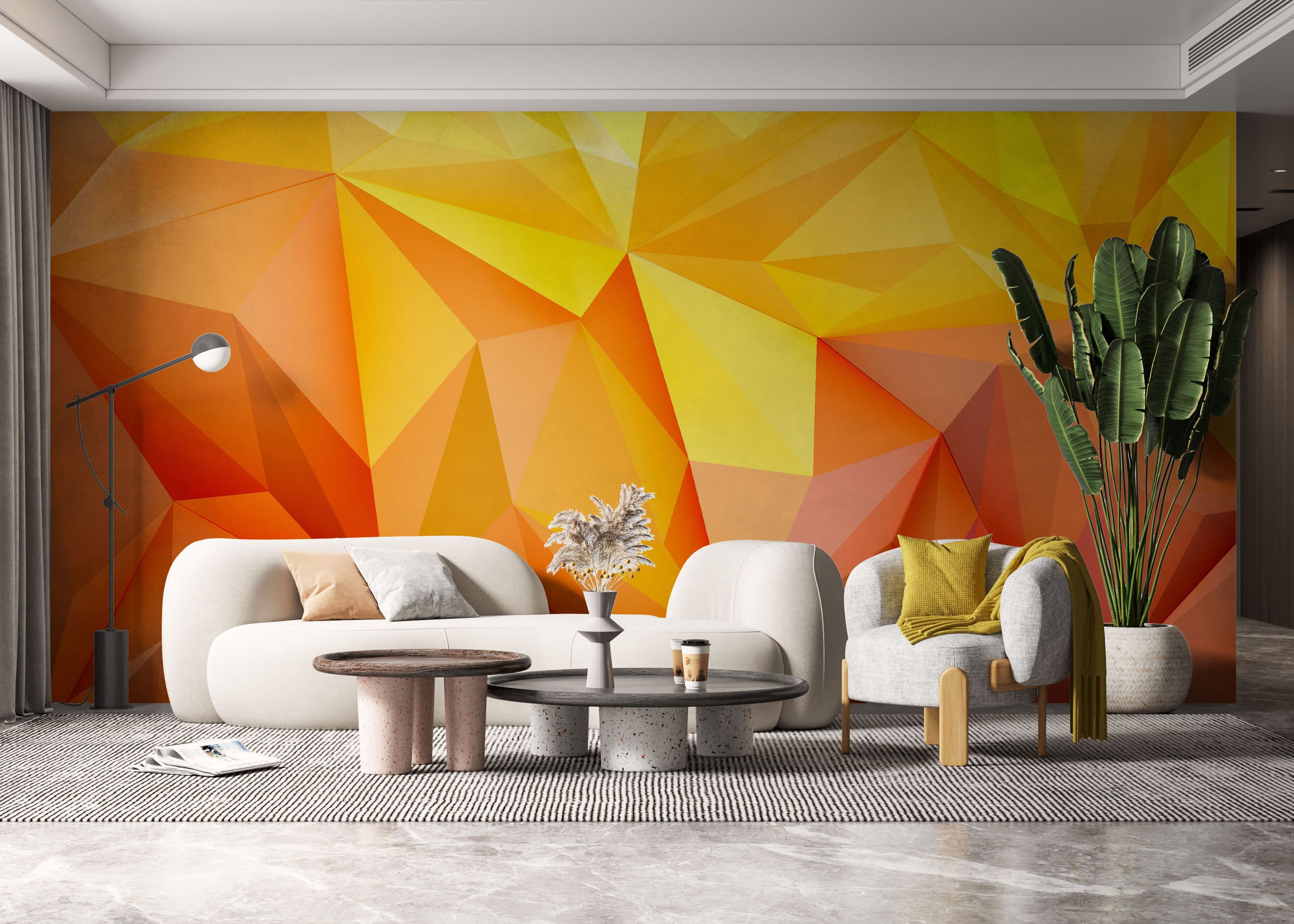 Yellow Orange Triangle mockup 6