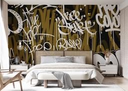 Brown White Graffiti mockup 7