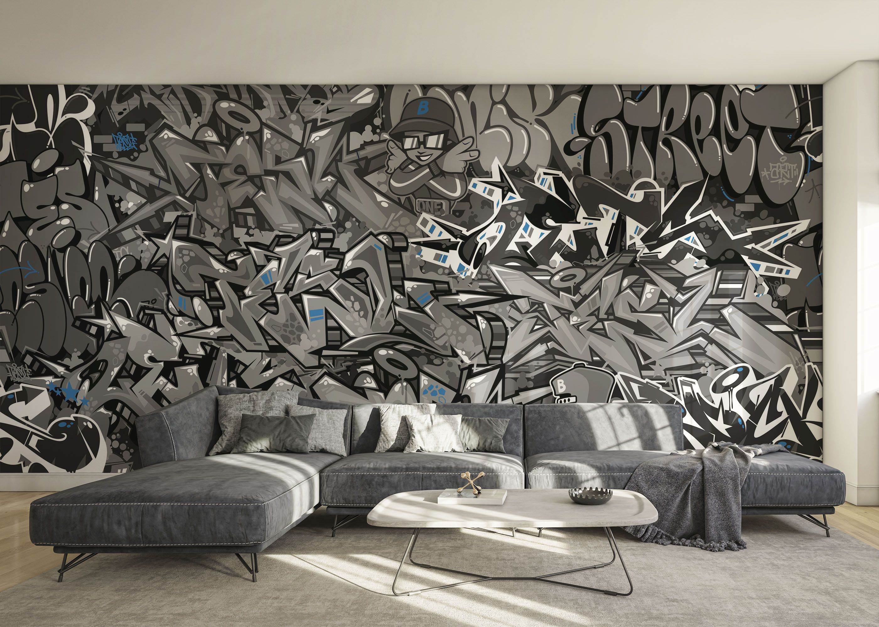 Graffiti Grey Blue mockup 0