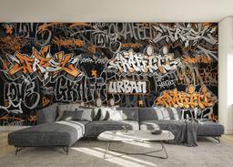 Graffiti Orange Grey mockup 0