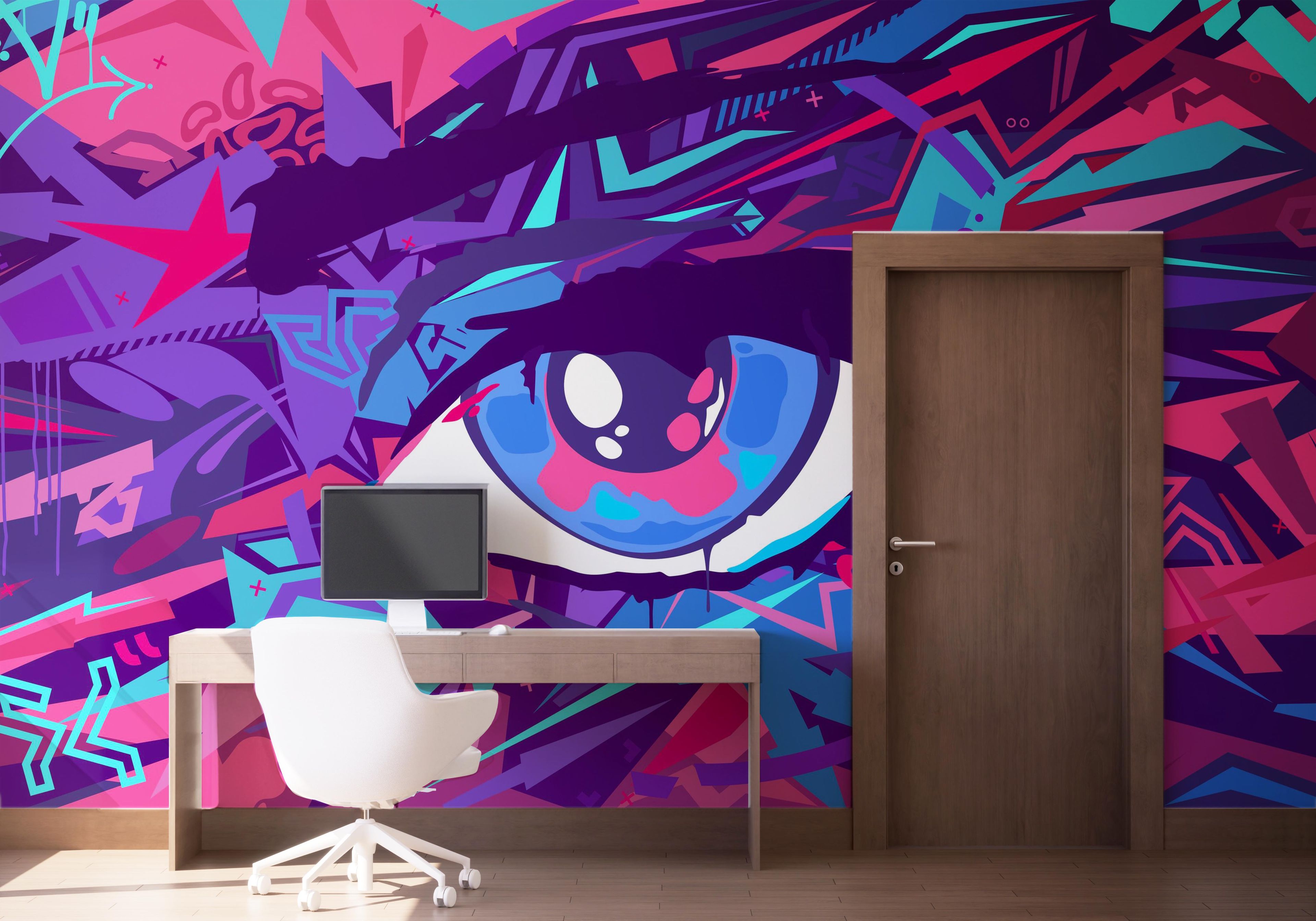 Blue Eyes Graffiti mockup 1