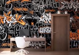 Graffiti Orange Grey mockup 1